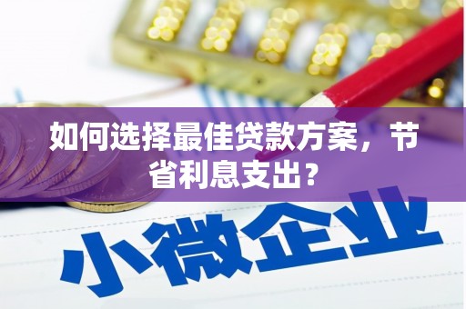 泗礁如何选择最佳贷款方案，节省利息支出？