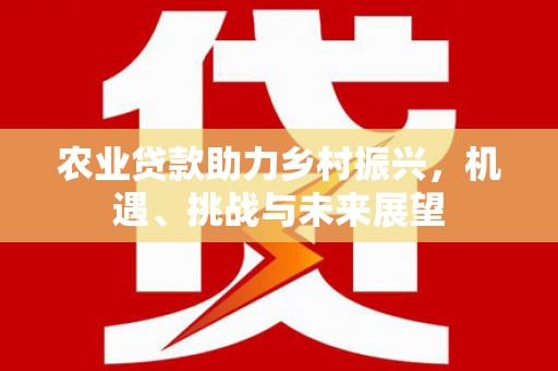 宁城农业贷款助力乡村振兴，机遇、挑战与未来展望