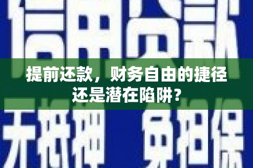 芬园提前还款，财务自由的捷径还是潜在陷阱？