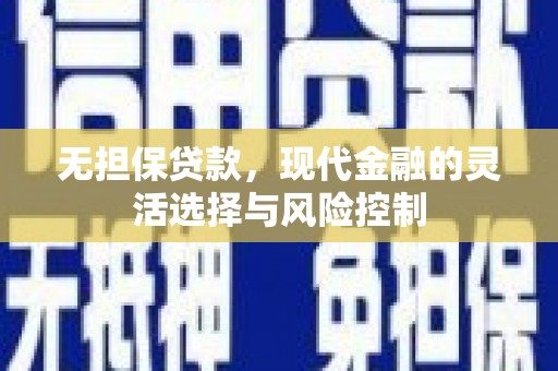 茂县无担保贷款，现代金融的灵活选择与风险控制