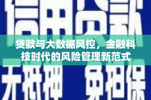 蒙阴贷款与大数据风控，金融科技时代的风险管理新范式