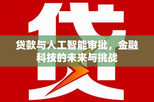 清河贷款与人工智能审批，金融科技的未来与挑战
