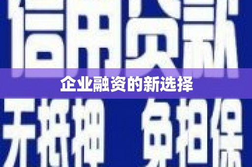 海北企业融资的新选择