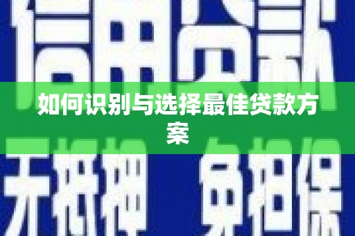 市中区如何识别与选择最佳贷款方案